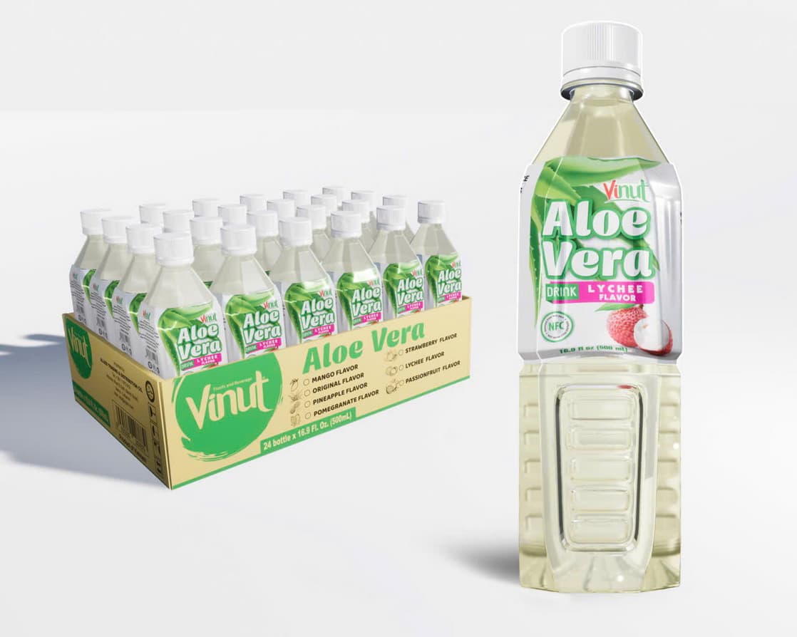 VINUT Nápoj z Aloe Vera s príchuťou liči, 500ml