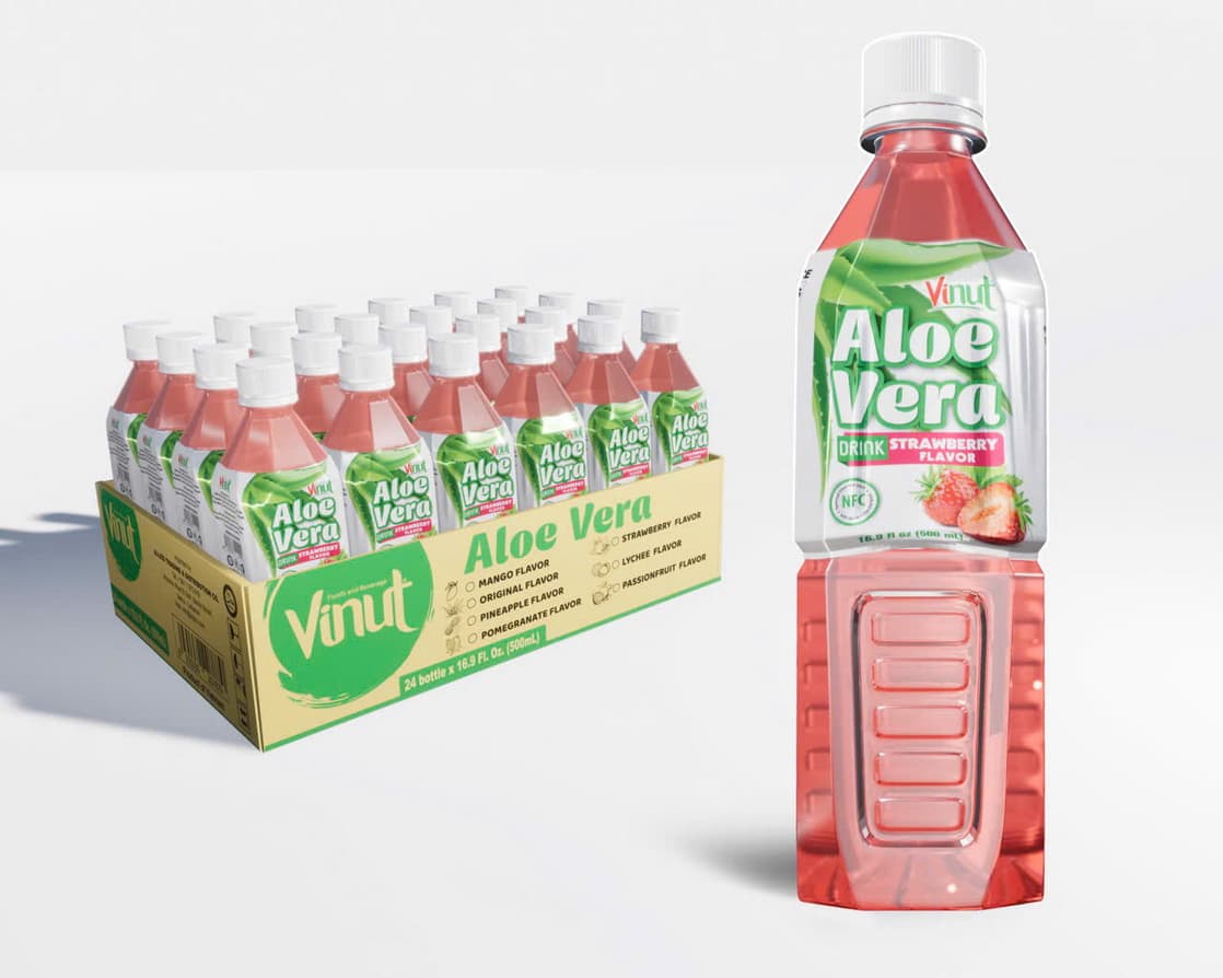 VINUT Nápoj z Aloe Vera s príchuťou Jahody, 500ml