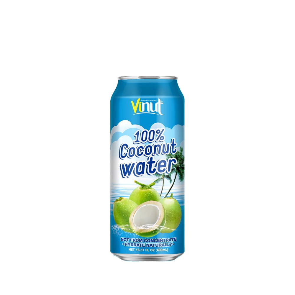 VINUT 100% Kokosová voda, plechovka, 490 mL (16.57 fl oz)