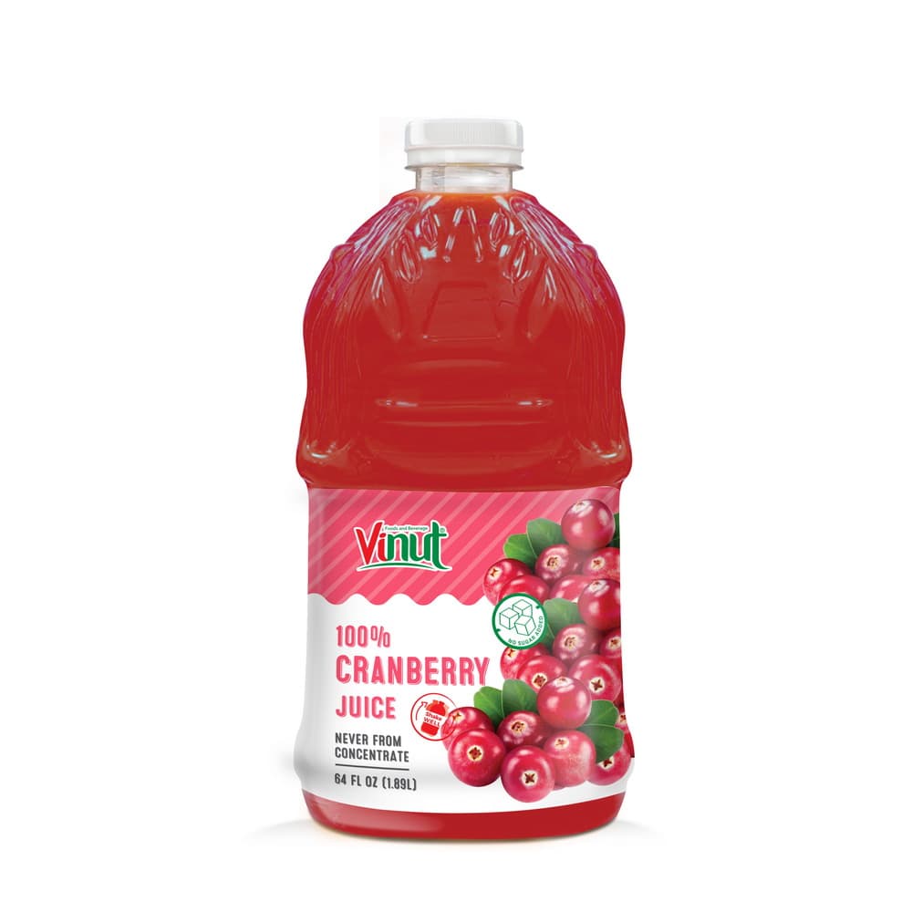 VINUT 100% Brusnicová šťava, Nikdy z koncentrátu, PET fľaša, 64 fl oz 1.89 L