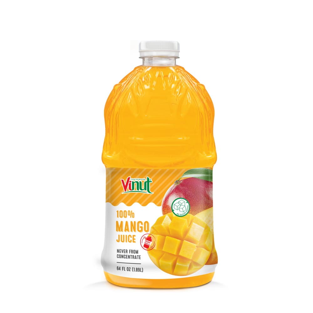 VINUT 100% Mangová šťava, Nikdy z koncentrátu, PET fľaša, 64 fl oz 1.89 L