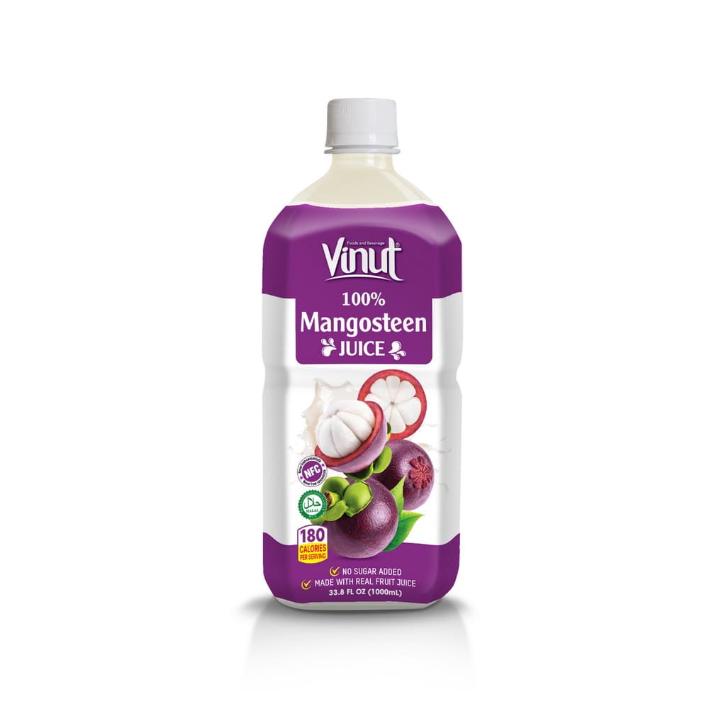 VINUT 100% Mangostanový Džús, NFC, Bez Pridaného Cukru, PET Fľaša, 33.8 fl oz 1000 mL