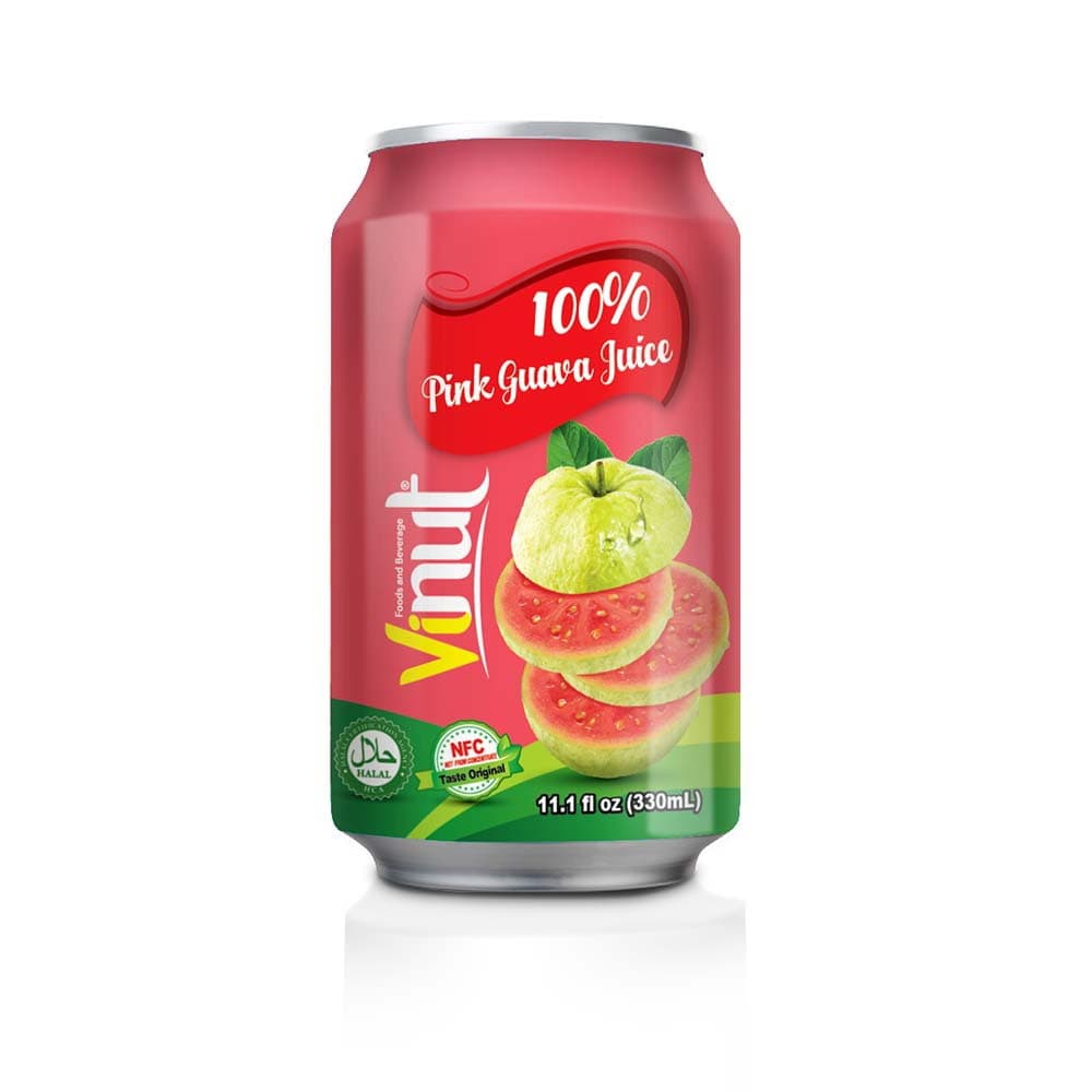 VINUT 100% Šťava z ružovej guavy, plechovka 11.1 fl oz (330 mL)