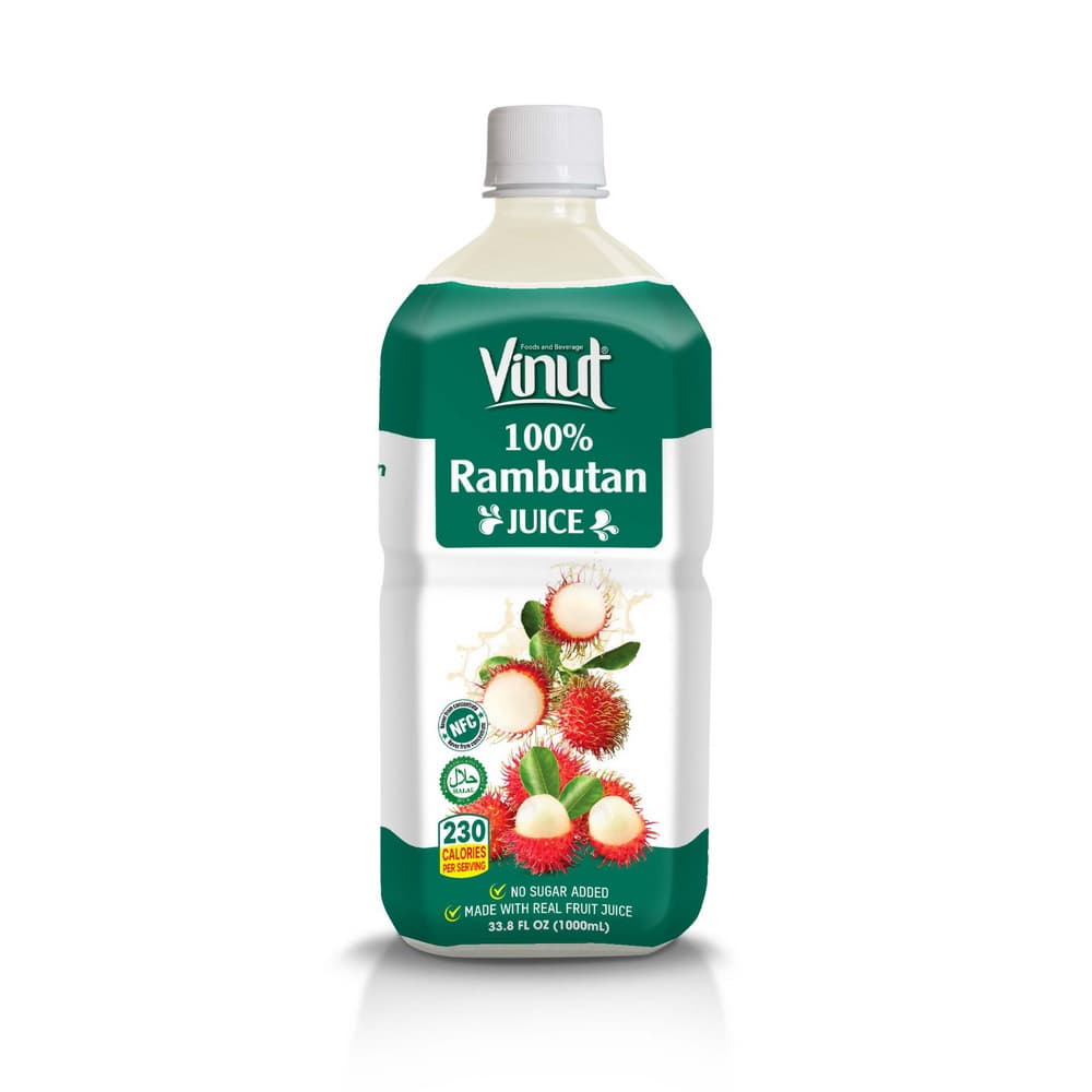 VINUT 100% Džús z rambutanu, NFC, Bez pridaného cukru, PET fľaša, 1000 ml (33.8 fl oz)