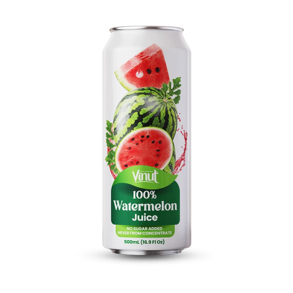 VINUT 100% Melónová šťava, bez pridaného cukru, nikdy z koncentrátu, štíhla plechovka, 500 ml (16.9 fl oz)