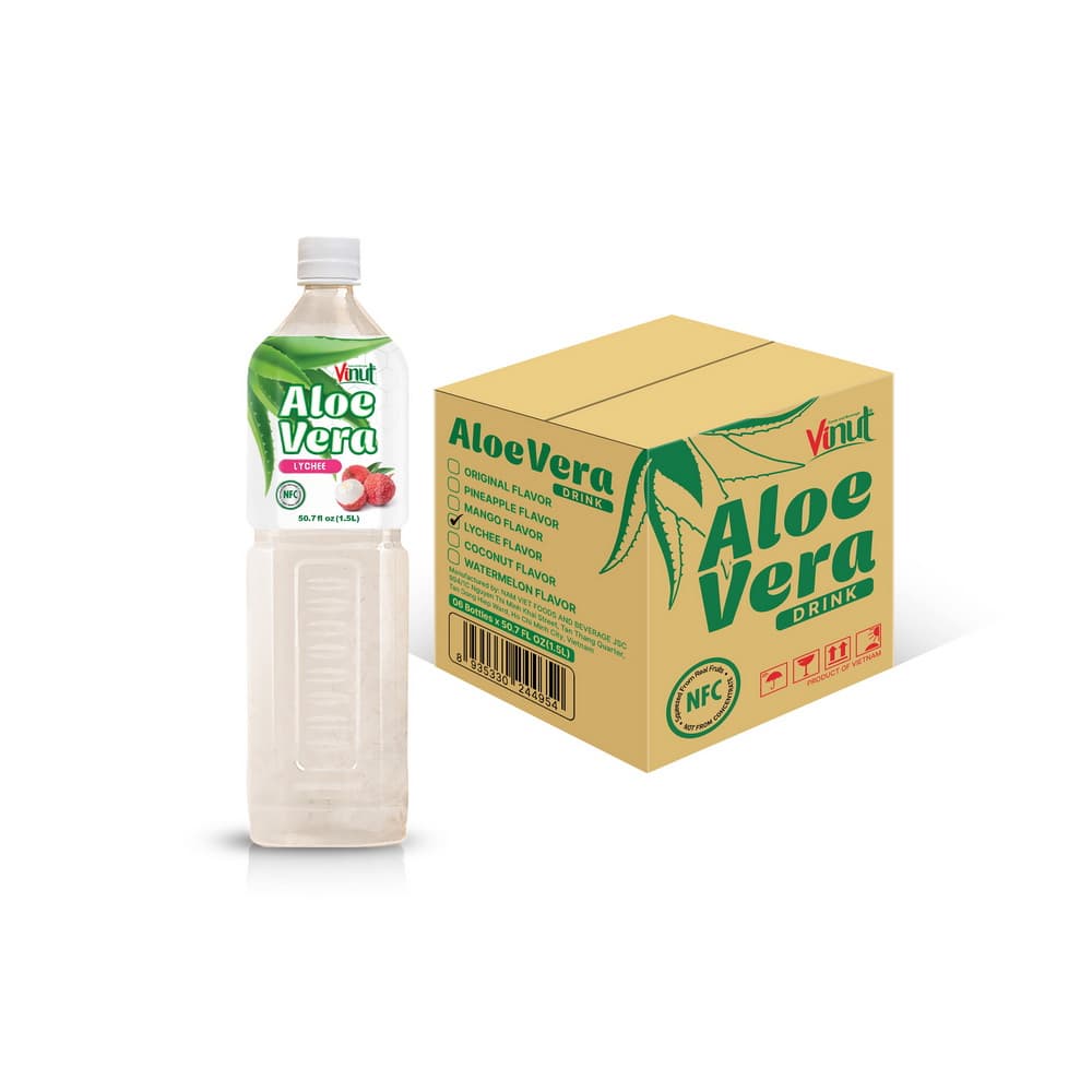 VINUT Nápoj z aloe vera Liči, NFC, PET fľaša, 50.7 fl oz (1.5 L)