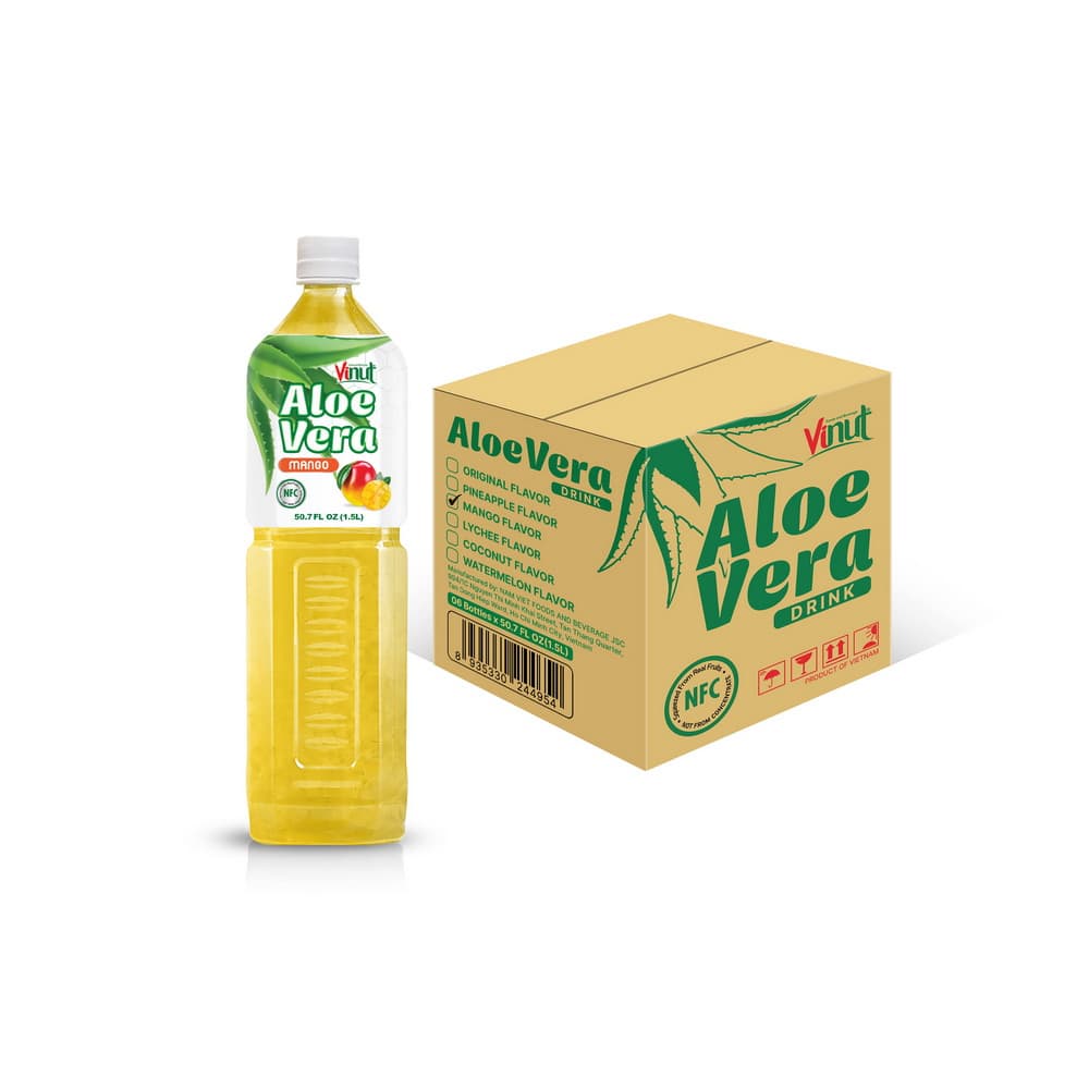 VINUT Nápoj z Aloe Vera Mango, NFC, PET fľaša, 1.5 L (50.7 fl oz)