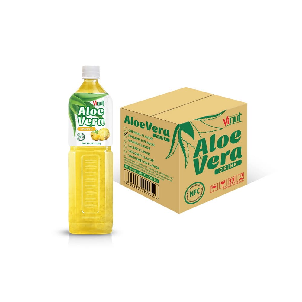 VINUT Nápoj z Aloe Vera Ananás, NFC, PET fľaša, 1.5 L (50.7 fl oz)