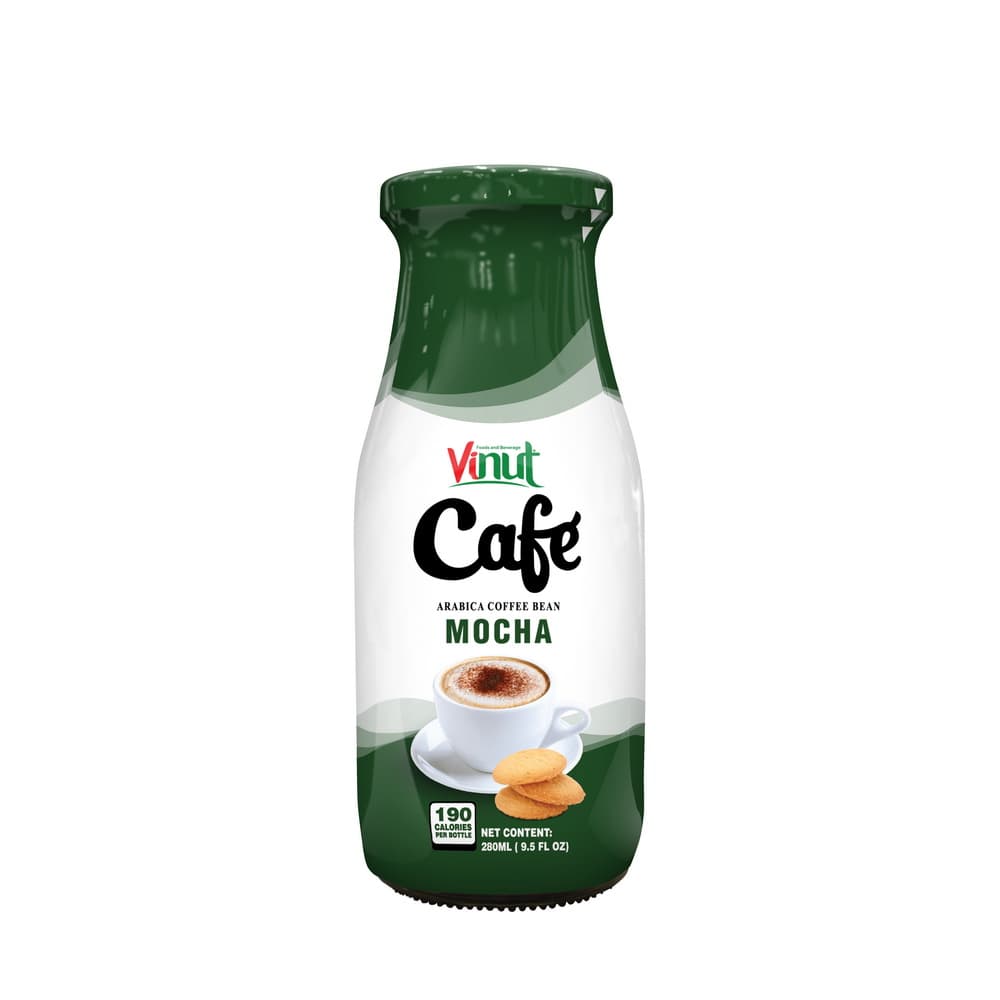 VINUT Kávová Mocha, z kávových zŕn Arabica, fľaša, 9.5 fl oz 280 mL