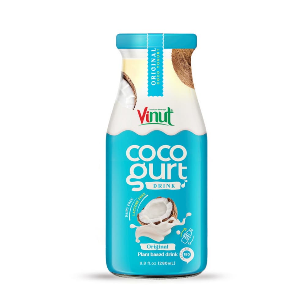 VINUT Cocogurt Original Rastlinný nápoj, sklenená fľaša, 9.8 fl oz 280 mL
