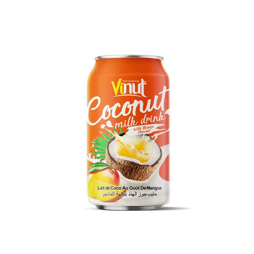 VINUT Nápoj z kokosového mlieka, Mangová príchuť, 330 mL