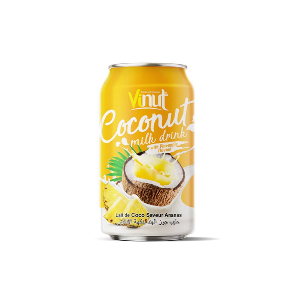 VINUT Nápoj z kokosového mlieka, Ananásová príchuť, 330 mL