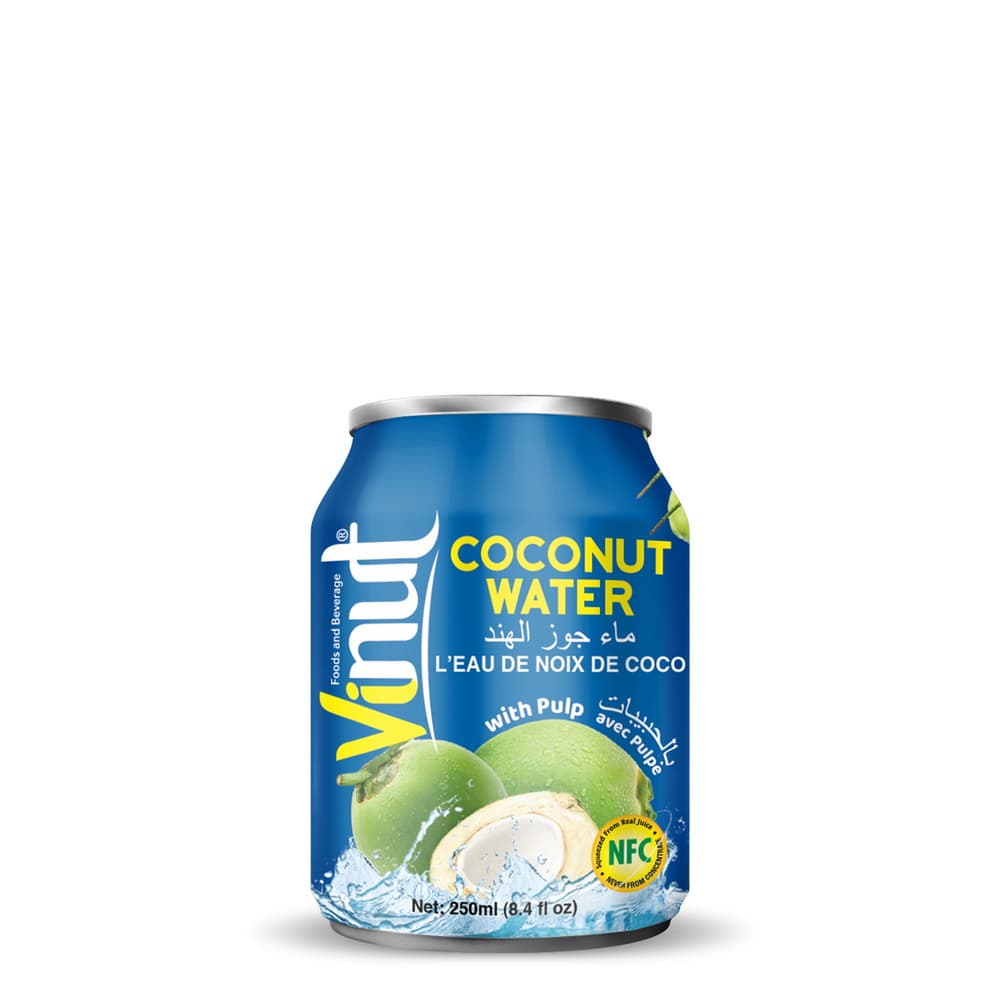 VINUT Kokosová voda s dužinou NFC, plechovka, 8.45 fl oz 250 mL
