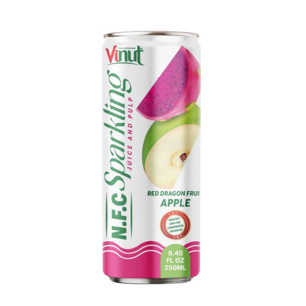 VINUT N.F.C. Sýtená šťava a dužina Červené dračie ovocie Jablko, Slim plechovka, 8.45 fl oz 250 mL