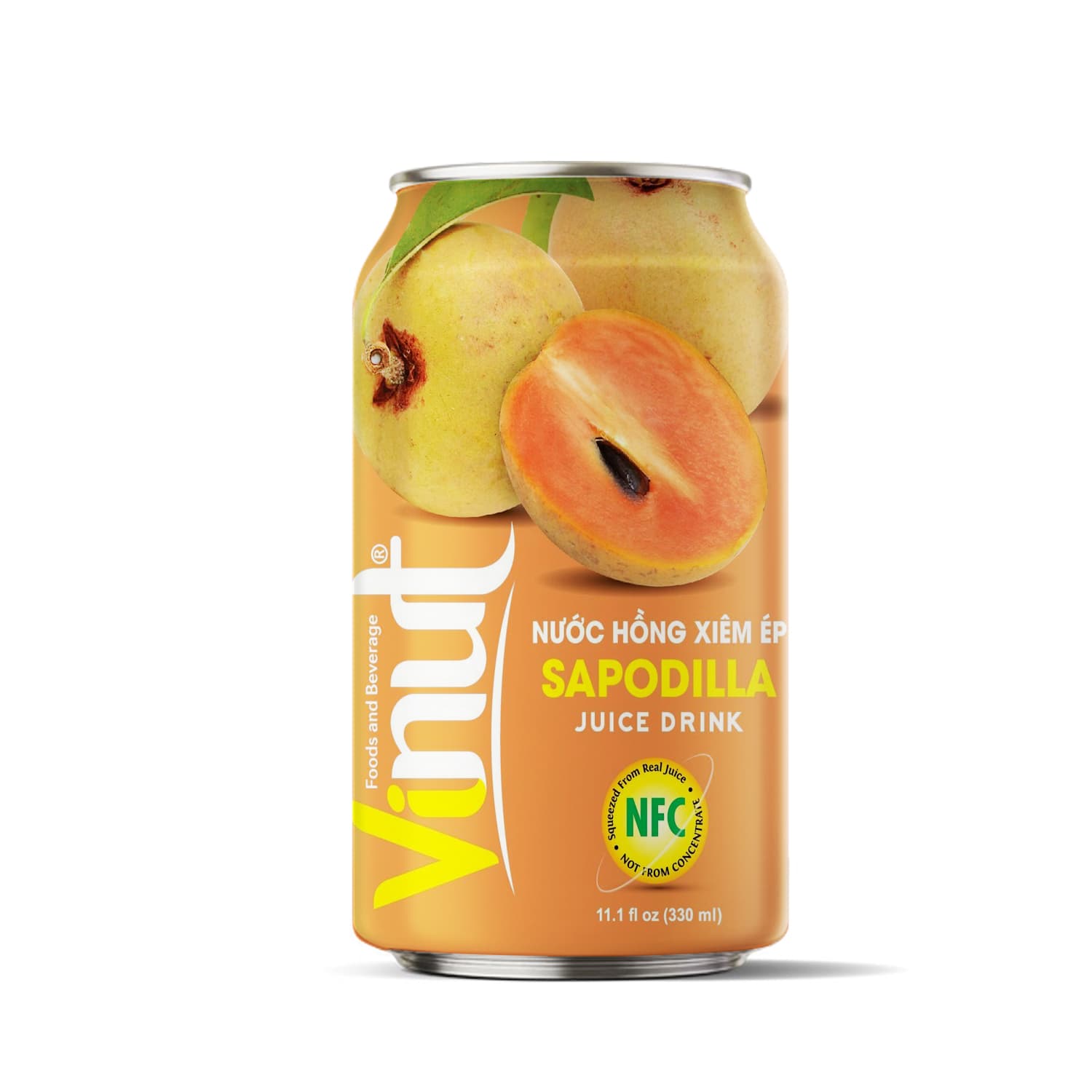 Vinut Sapodilla Juice Drink, NFC, Slim Can, 11.1 fl oz 330 mL