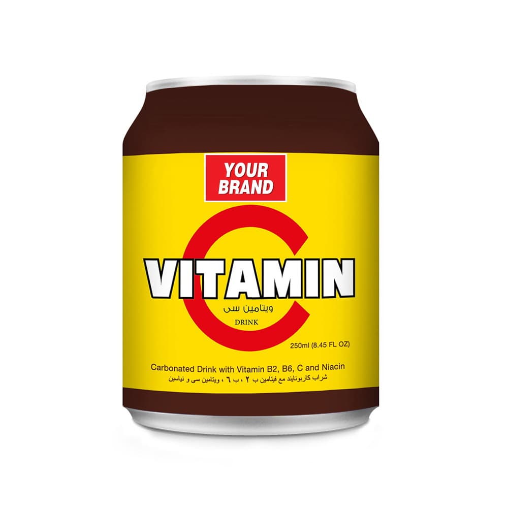 VINUT Nápoj s Vitamínom C, Sýtený Nápoj, S Vitamínmi B2 B6 C a Niacínom, Krátka Plechovka, 8.45 fl oz (250 ml)